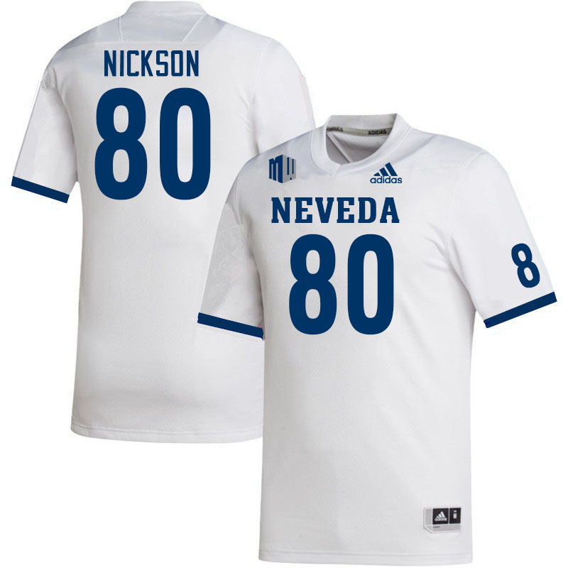 Men-Youth #80 Ross Nickson Neveda Wolfpack 2023 College Football Jerseys Stitched Sale-White